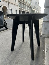 TAVOLINO 50s NERO EBANIZZATO VETRO DORATO SUL PIANO PARISI BORSANI COFFE TABLE