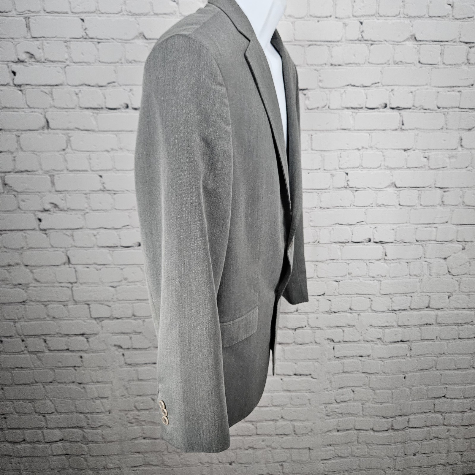 Zara Man Basic Grey 2 Button Single Vented Notch … - image 14