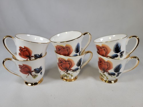 Tea Set Genuine Fine Bone China Vintage Rose Pattern England 15 Pieces Rare Prop - Picture 17 of 23