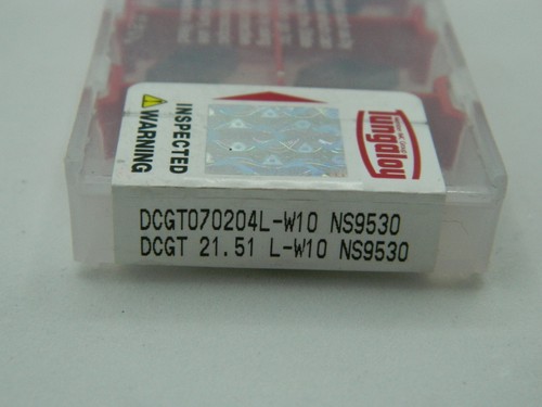 10x Wendeschneidplatten Tungaloy DCGT 070204L-W10 NS9530 Carbide Inserts - Bild 2 von 3