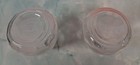 Set of 2 - Vintage Cut Clear Etched Glass Floral Small Damask Perfume Bottles — photo 5