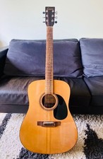 Vintage 90s MIK Encore W255 Steel String Acoustic Guitar with padded gig bag