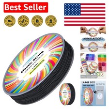 Vibrant 165ft Rainbow Stretchy Bracelet String - Durable Elastic Bead Cord