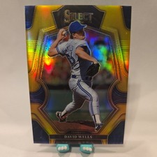 🔥203  Panini Select Gold Prizm Premier Level David Wells #153 /10 Toronto💎