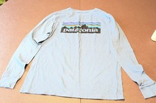 Patagonia Shirt Youth L 12 Light Blue Gray Long Sleeve