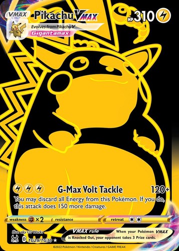 Pokemon Pikachu VMAX (TG29/30) Lost Origin Trainer Gallery LP HOLO