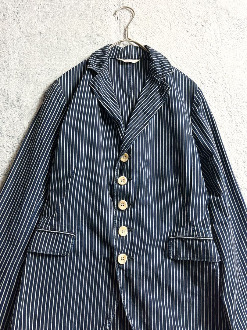 Momochanさま  45rpm  コットン100%   ワーク ジャケット 45R 45rpm Indigo Hickory 100% Cotton 5 Button Tailored Jacket Size