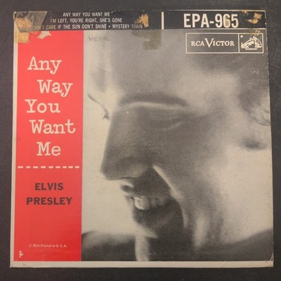 Elvis Presley RCA EPA-965 Anyway You Want Me EP 1956 Good Original Anyway You Wa