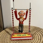 Vintage Tin Toy Toe Joe Metal Mechanical Acrobatic Clown Ohio Art Made In USA