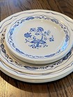 Corelle “Blue Floral” (Danube Blue) Beige Dishes, 9 Total — photo 1
