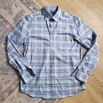 Vineyard Vines On The Go Performance  Plaid Button Down Shirt SzS