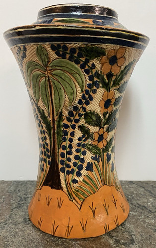 Vintage Mexican Folk Art Pottery ‘Petatillo’ Vase Lucano Family #2