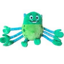 Disney Doc McStuffins Glo Bo Green Monster Plush 6" Polka Dots Sewn Eyes Retired