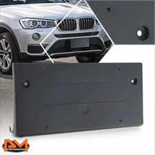 For 15-17 BMW X3 Front Bumper Tow Hook License Plate Tag Mounting Bracket Holder