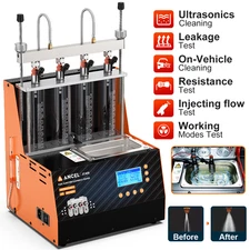 ANCEL EFI FSI GDI Ultrasonic Fuel Injector Cleaner Tester Cleaning Machine Kit