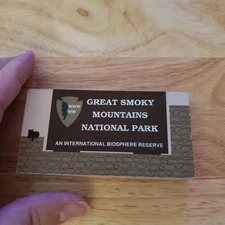 Vintage 1993 Artist Signed Grt Smokey Mtn Ntl Park Sign Cat's Meow Shelf Sitter