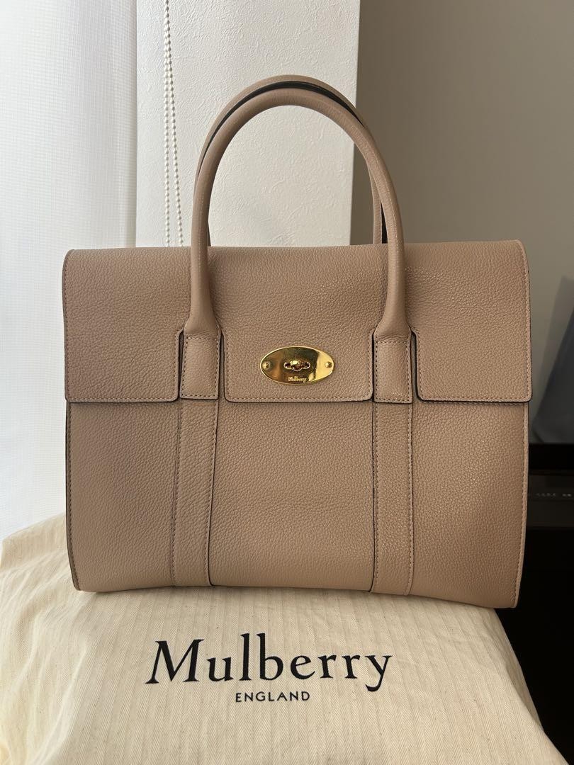 Mulberry Bayswater Leather Handbag Rosewater Beige With Shoulder - Main Image