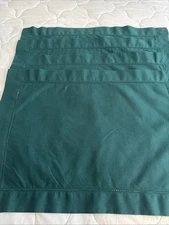 Set of Four Dark Green Cotton/Linen Placemats.  Christmas Holiday Decor