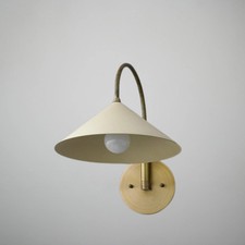 1950's Mid Century Handmade Brass Italian Diabolo Wall Sconce Light Fixture