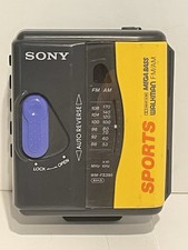 Sony Walkman WM-FS395 Sports Yellow Cassette Player FM AM Radio Tested Works