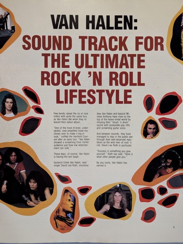 Rock Video Superstars March 1985 VAN HALEN. Extra large Magazine 11x13. Awesome - Picture 4 of 15