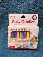 Crave Party Candle 12 Count Color Flame Birthday Holidays New In Pack NIP