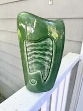 Mid Century Modern Hyalyn Vase  Green USA pottery MCM