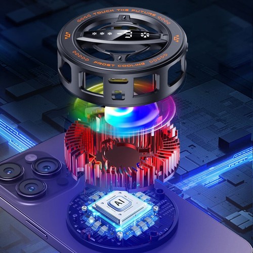 Magnetyczny RGB Handyk??hler z elastycznym K??hlung f??r Miłośnicy gier - Zdjęcie 3 z 12