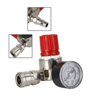 #ad 🚀1 4quot; Pressure Regulator Air Compressor Adjustable Gauge Valve Control 175Psi $15.71
