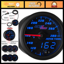 280f Water Coolant Temperature Gauge Kit - 2-116 52mm Black Blue Display 280f Water Coolant Temperature Gauge Kit - 2-116 52mm Black Blue Display