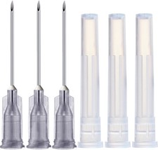 100 Pack 22Ga 1 Inch Sterile Disposable Injection Needle with Cap for Scientific