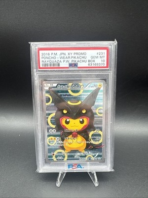 Pokemon Poncho-Wearing Pikachu Rayquaza Japanese Full Art