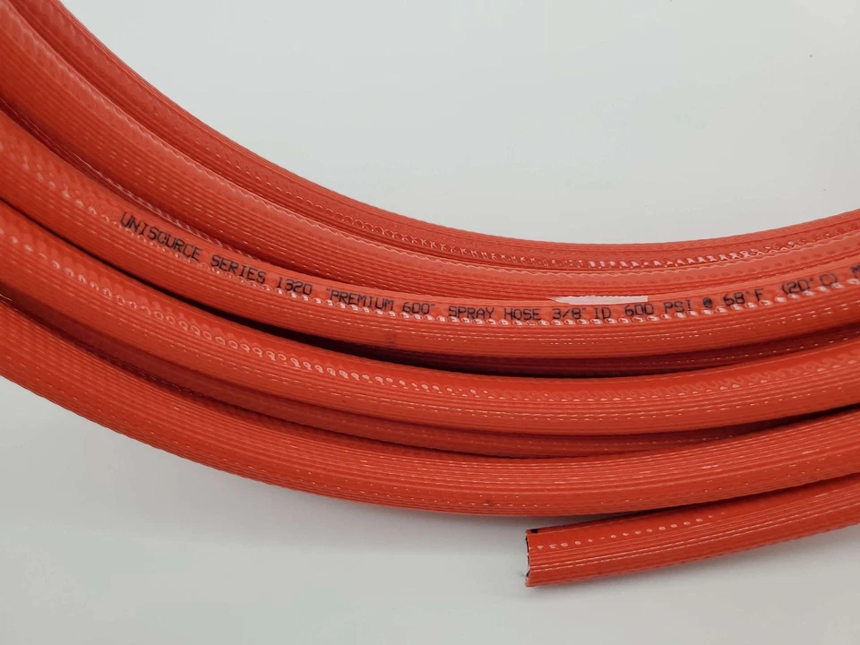 3/8" PVC Spray Hose 50FT 600PSI Water, Air, Chemicals Unisource 1360-038 Orange - Image 3 of 4