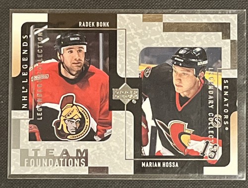 2000-01 Upper Deck Legends #95 Radek Bonk, Marian Hossa SILVER /100
