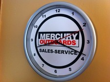Mercury Outboards Sales Service Boat Fishing Motor Garage Man Cave Clock Sign