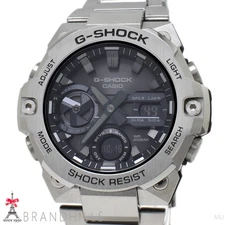 Casio G SHOCK Wristwatch G STEEL Solar Bluetooth Mobile Link SS Resin Black Dial