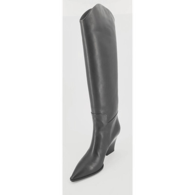 Schwarze Lederstiefel SANTONI Gr.38,5