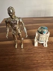Vtg 1977 Kenner Star Wars Action Figure 2 Lot R2-D2 C-3PO Droids