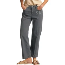 GLORIA VANDERBILT 'Amanda' Gray Stretch Straight Jean's size 6 Short 28×27