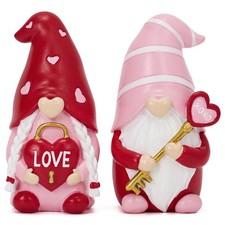 2Pcs Valentines Gnome Decorations?Heart Shaped Love XOXO Set Tiered Tray Tabl...