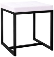 Sitzhocker Barci B Kunstleder Weiß