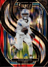 2024 Panini Select Red & Blue Prizm Shock #177 Kerby Joseph Detroit Lions