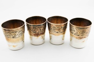 VINTAGE TAXCO MACIEL STERLING CUP SET 3.9 OZ