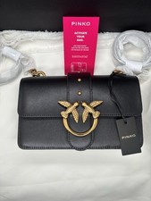 Borsa Pinko Love One Mini Vitello Seta Pelle Nera Black Nuova PE25 +Box
