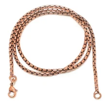Cz Copper Chain Necklace With Lobster Clasp Handcrafted Wheat Chain For Necklace