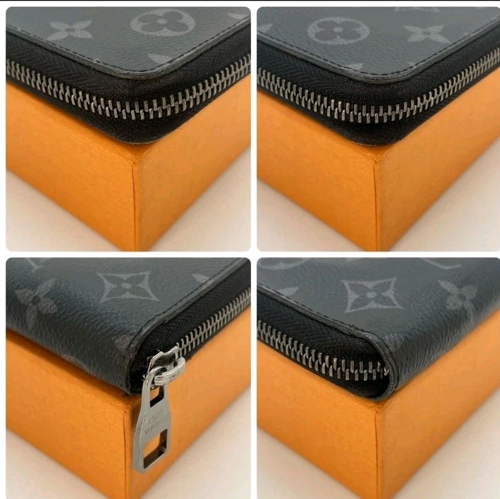 Auth Louis Vuitton Monogram Eclipse Zippy Wallet … - image 4