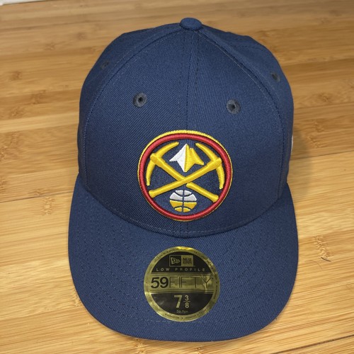 New Era 59FIFTY Low Profile Denver Nuggets Navy Fitted 7 1/4 7 3/8 Hat Tighter