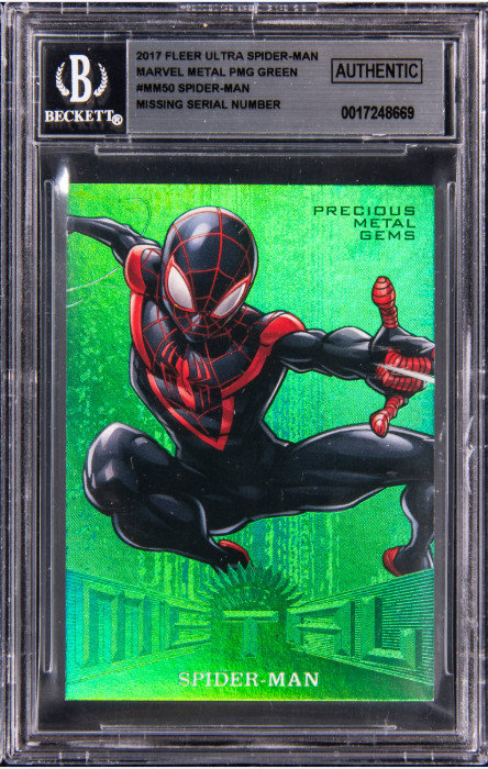 Lepton Magdee165 管理 M 0012 2017 ULTRA PRECIOUS METAL GEMS PMG GREEN SPIDER-MAN MISSING SERIAL