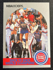 1990 NBA Hoops Back To Back World Champions Detroit Pistons #342