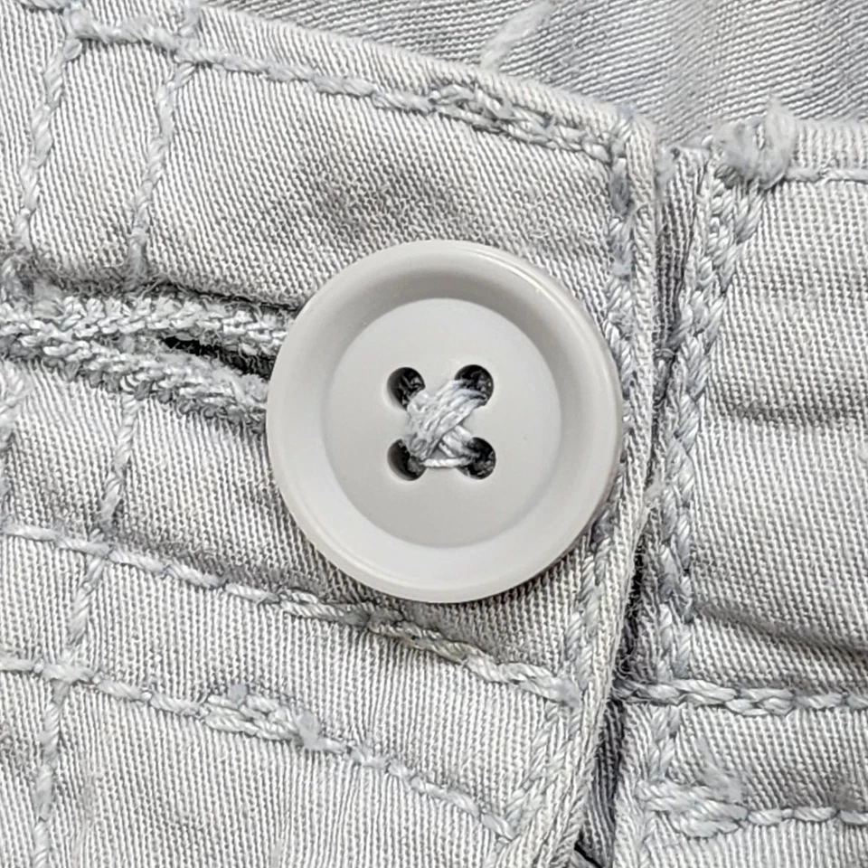 Pantalones Style&Co para mujer 14 grises tiro medio capri dobladillo elástico bolsillos con cremallera exterior Foto 3 de 4